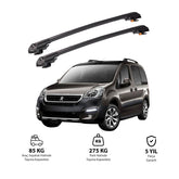 PEUGEOT TEPEE PARTNER 2018 et modèles ultérieurs TRX1 Thunder Carrier Barres transversales pour galerie de toit de voiture, 2 barres